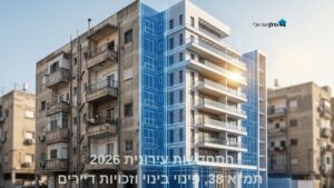 בניין ישן הופך לחדש בהדמיית לפני ואחרי – התחדשות עירונית תמא 38 ופינוי בינוי